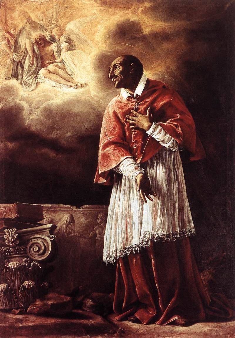 Saint Charles Borromeo, reformer of Milan, painted by Orazio Borgianni
