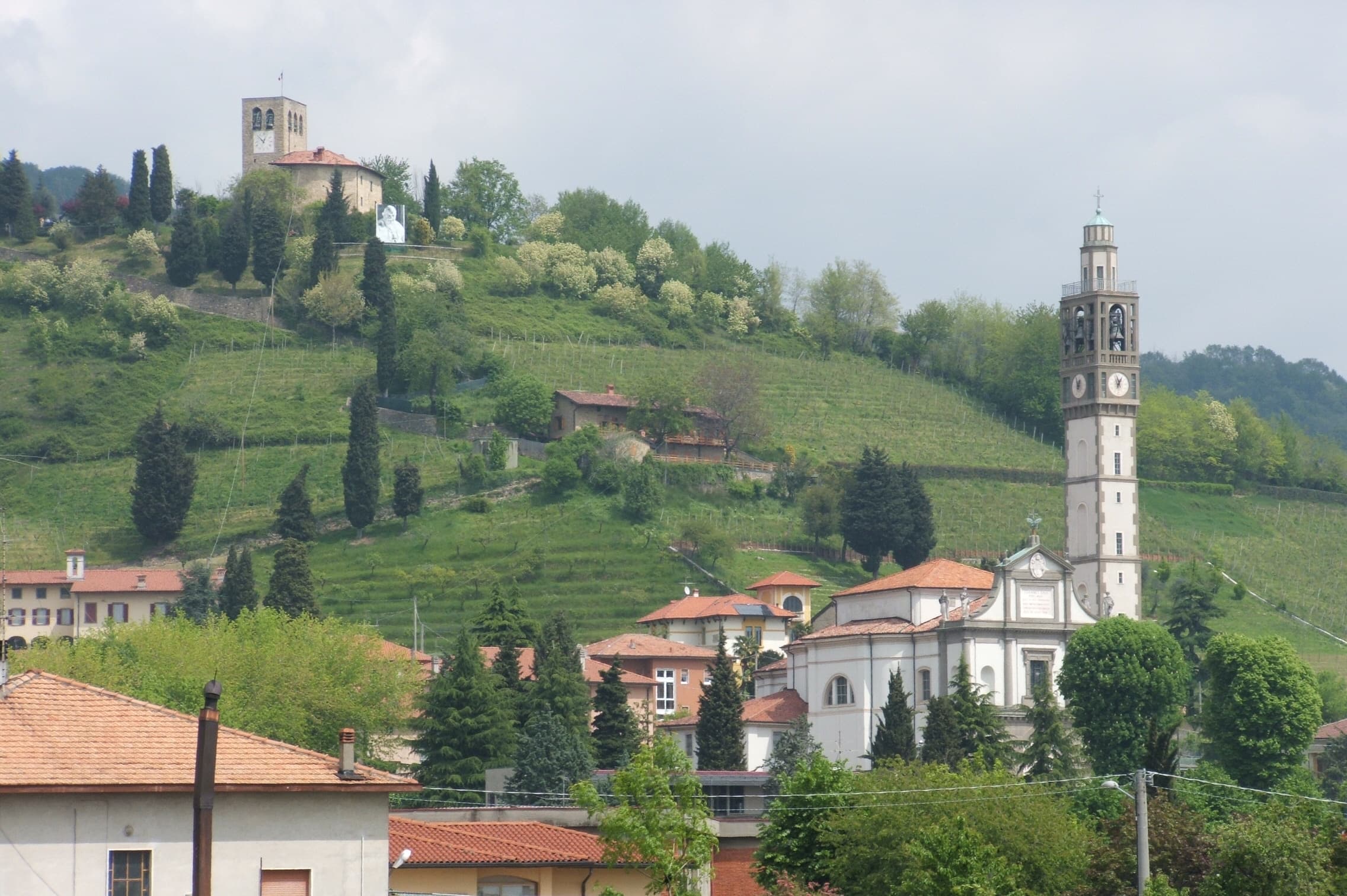 Panorama de Sotto il Monte, el pueblo natal de Angelo Giuseppe Roncalli