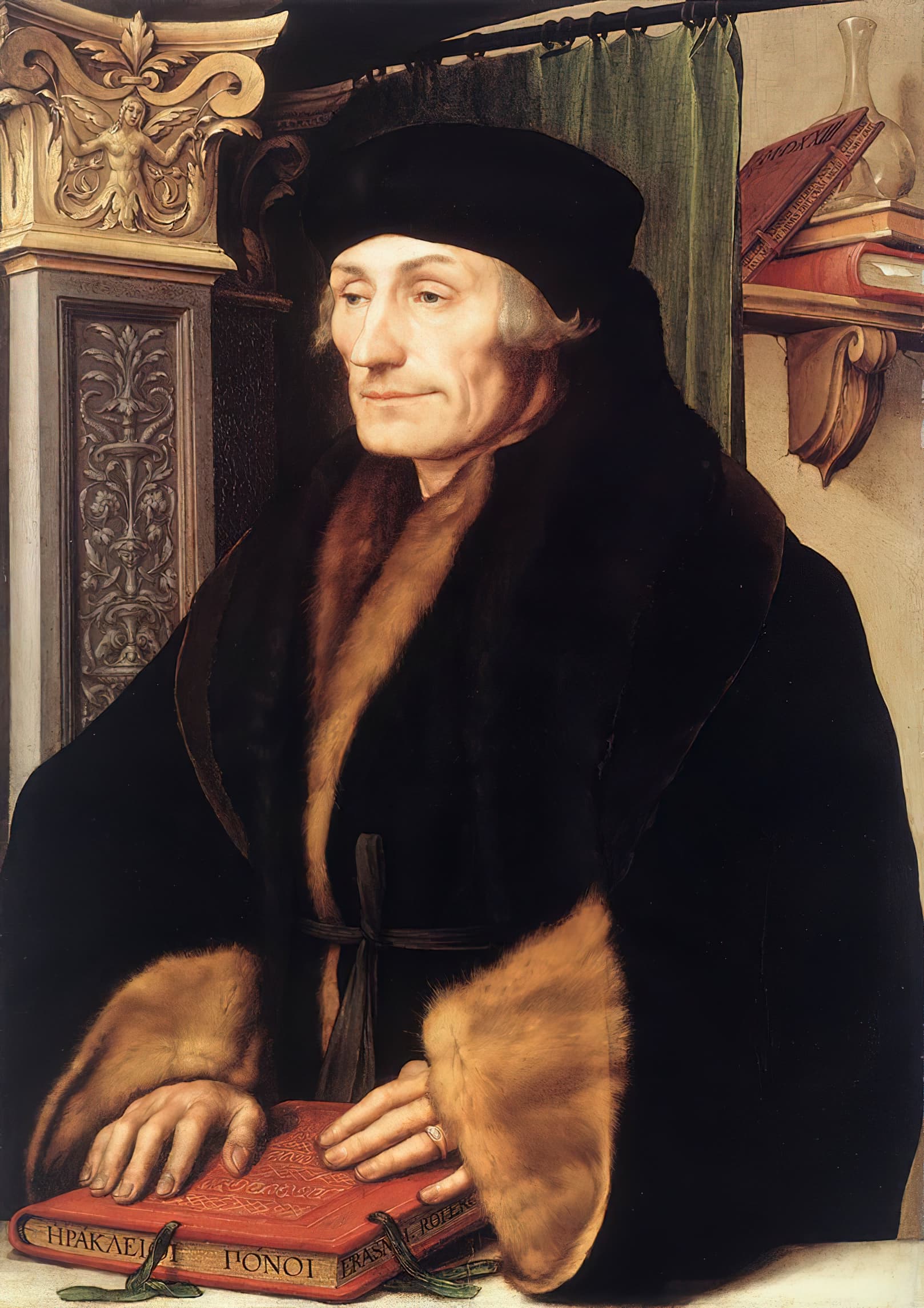 Erazm z Rotterdamu, portret Holbeina