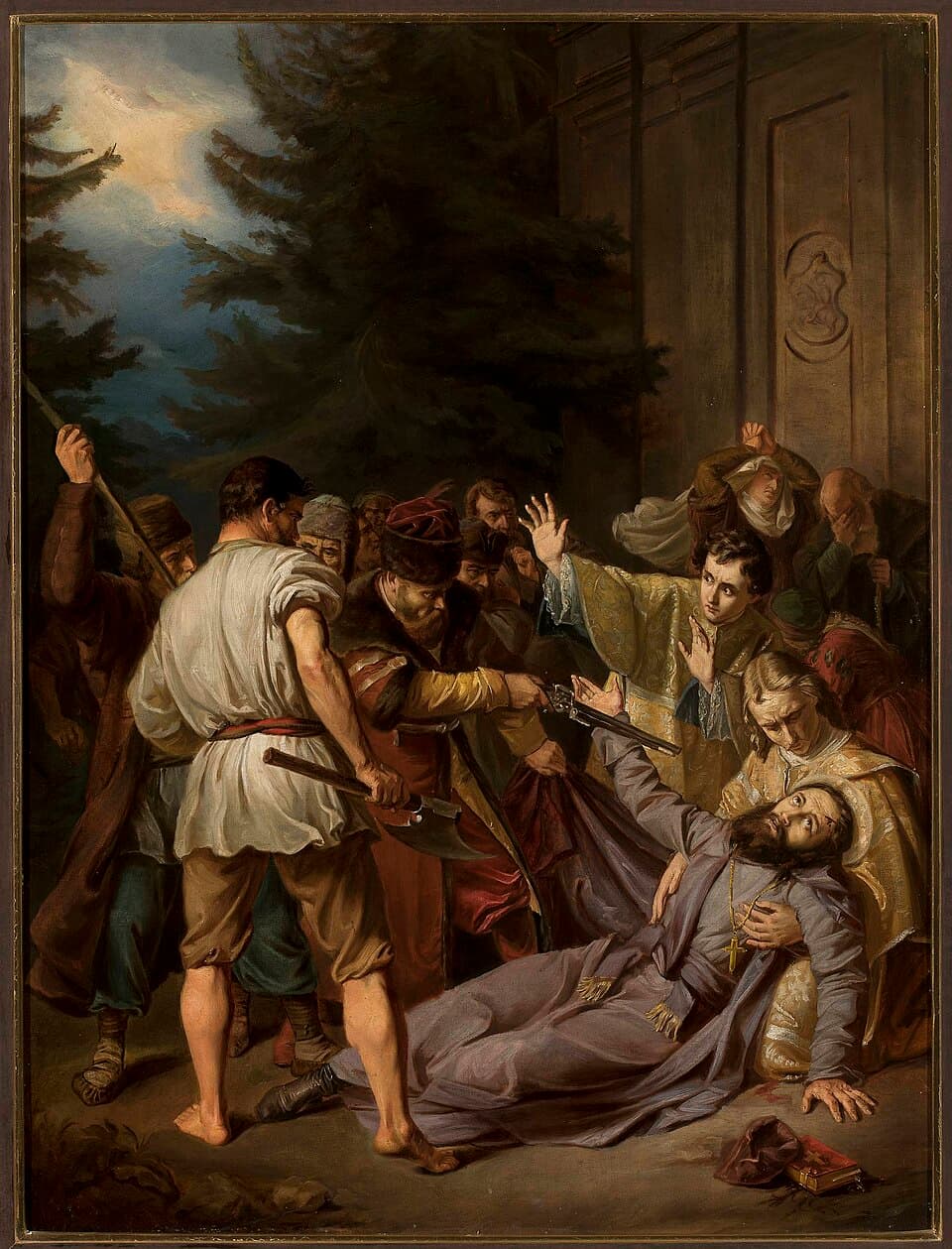 Dipinto di Józef Simmler che rappresenta il martirio di san Giosafat Kuncevych a Vitebsk nel 1623