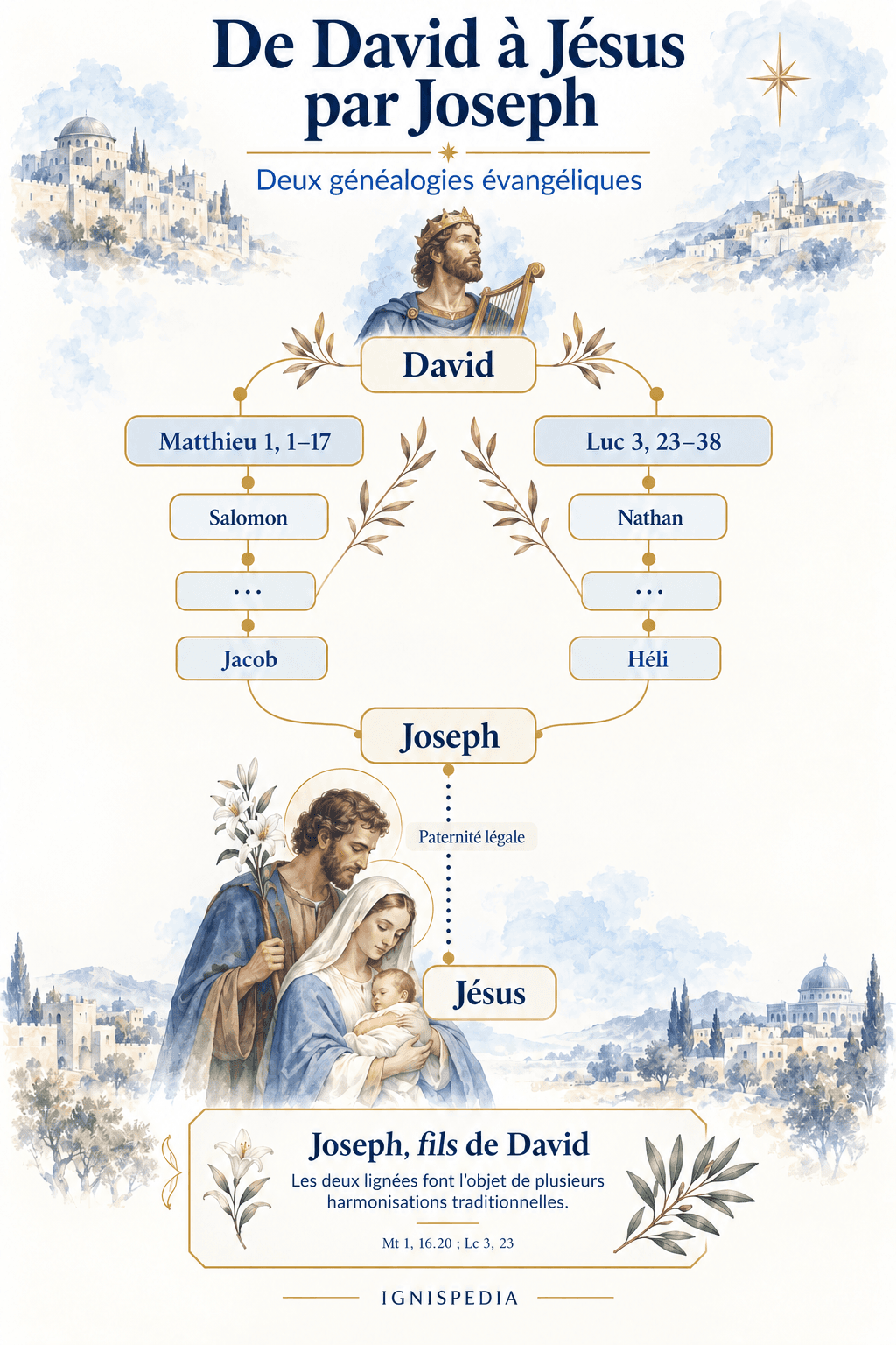 De David à Jésus par Joseph : les généalogies de Matthieu et de Luc