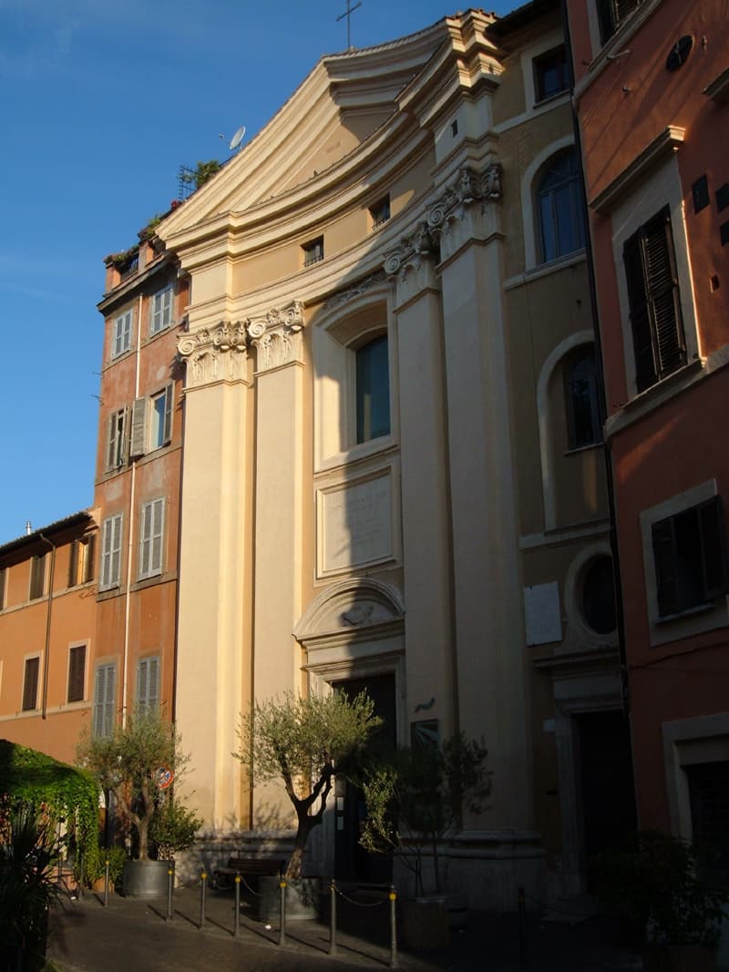 Fachada de la iglesia Santa Dorotea en el Trastevere, en Roma