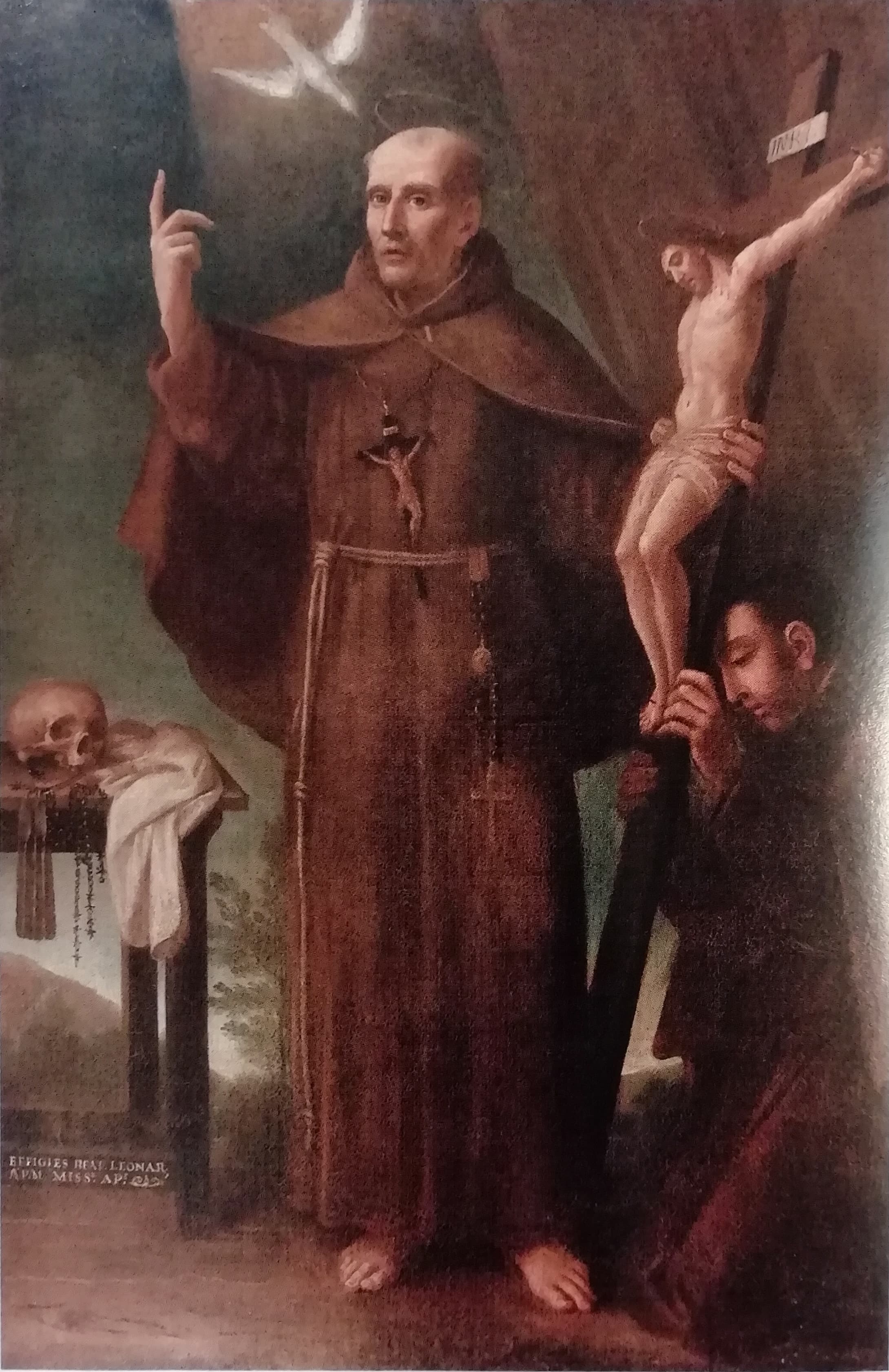 Retrato de san Leonardo de Porto Maurizio por Clarice Vasini, 1763