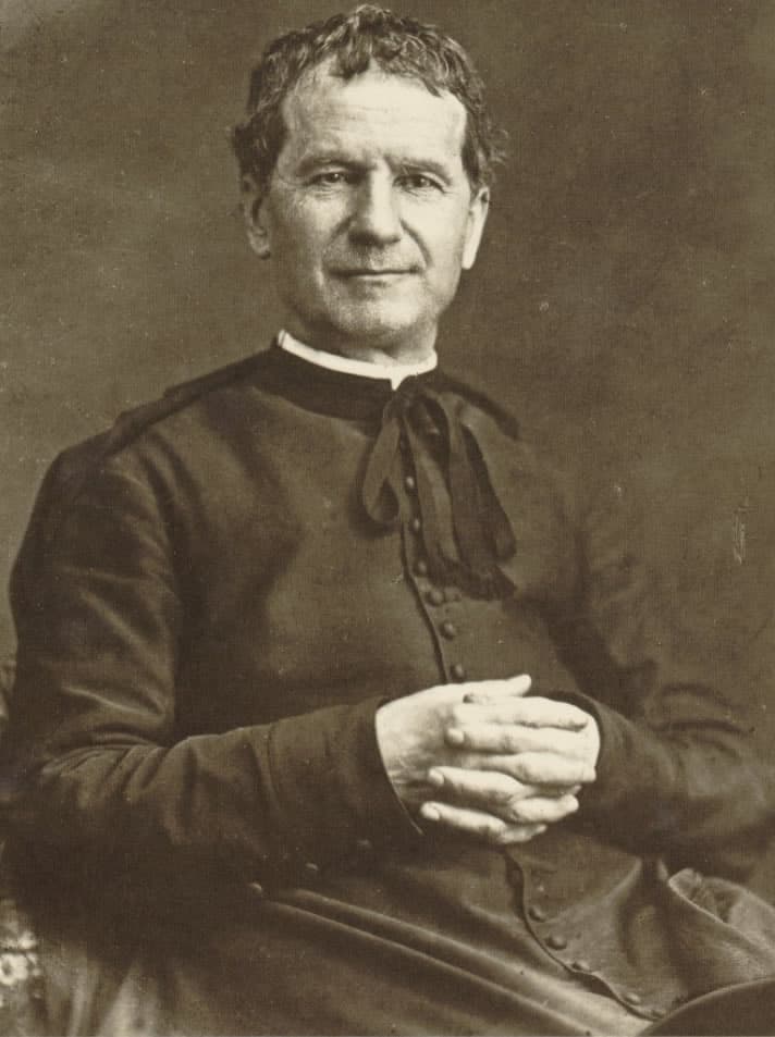 Fotografisches Porträt des heiligen Johannes Bosco in Turin, 1880.
