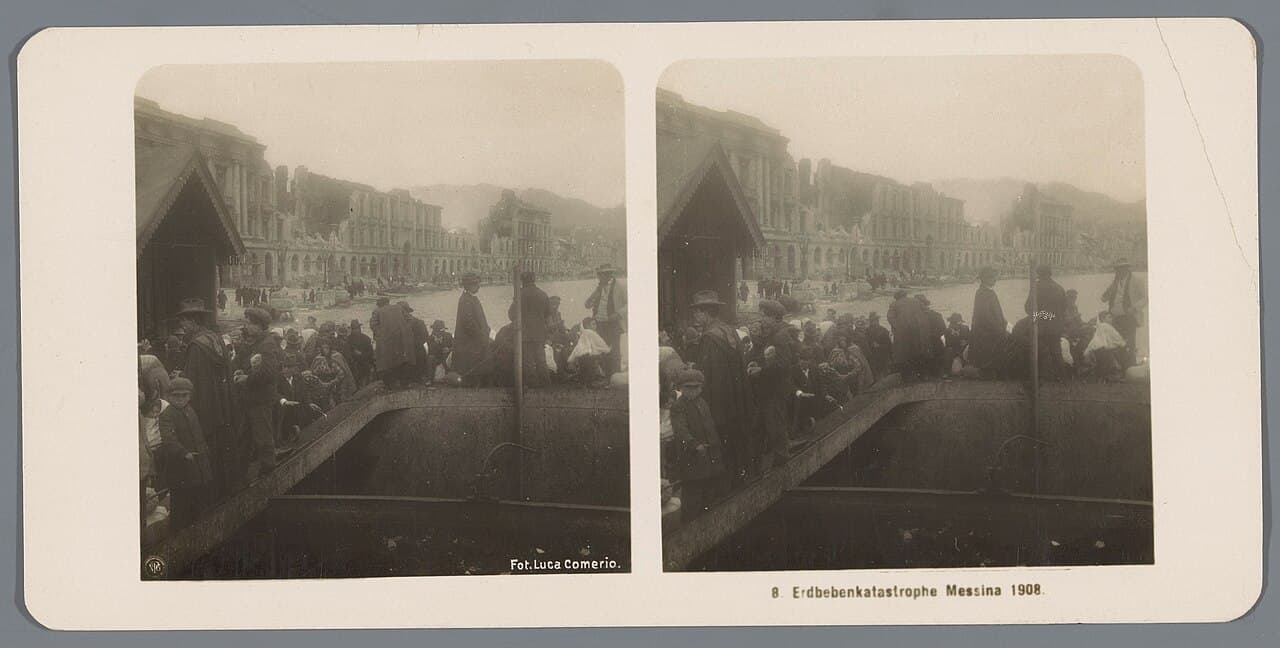 Messina nach dem Erdbeben vom 28. Dezember 1908.