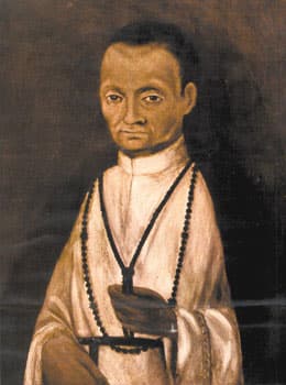 Old portrait of Saint Martin de Porres in Dominican habit
