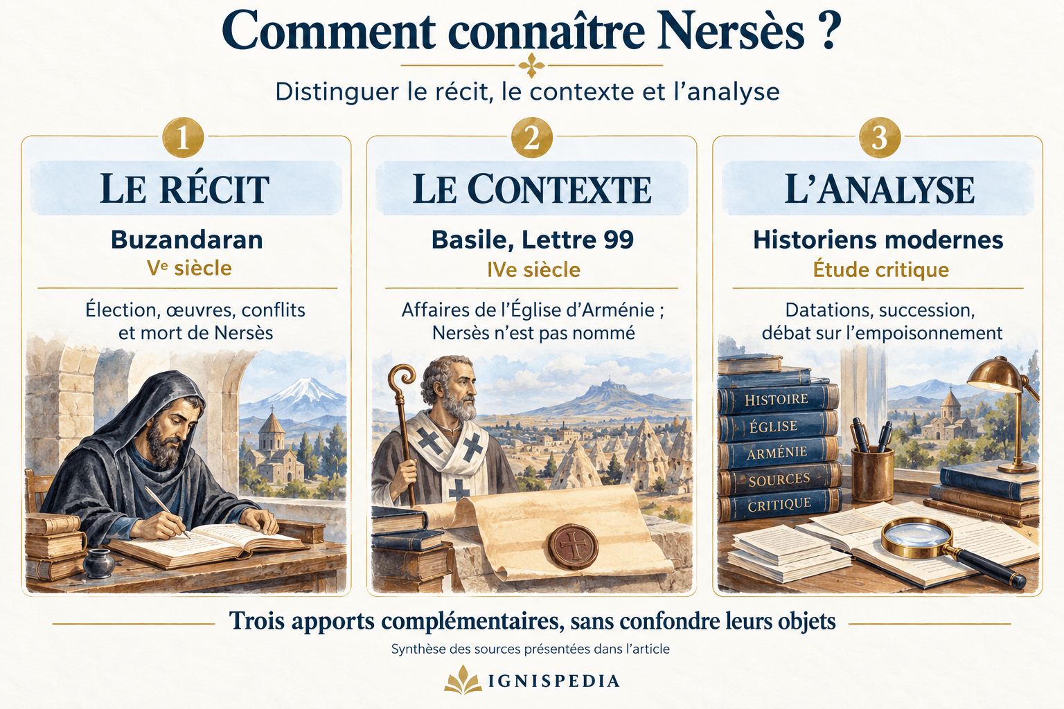 Confronto tra gli apporti del Buzandaran, della Lettera 99 di Basilio e degli storici moderni