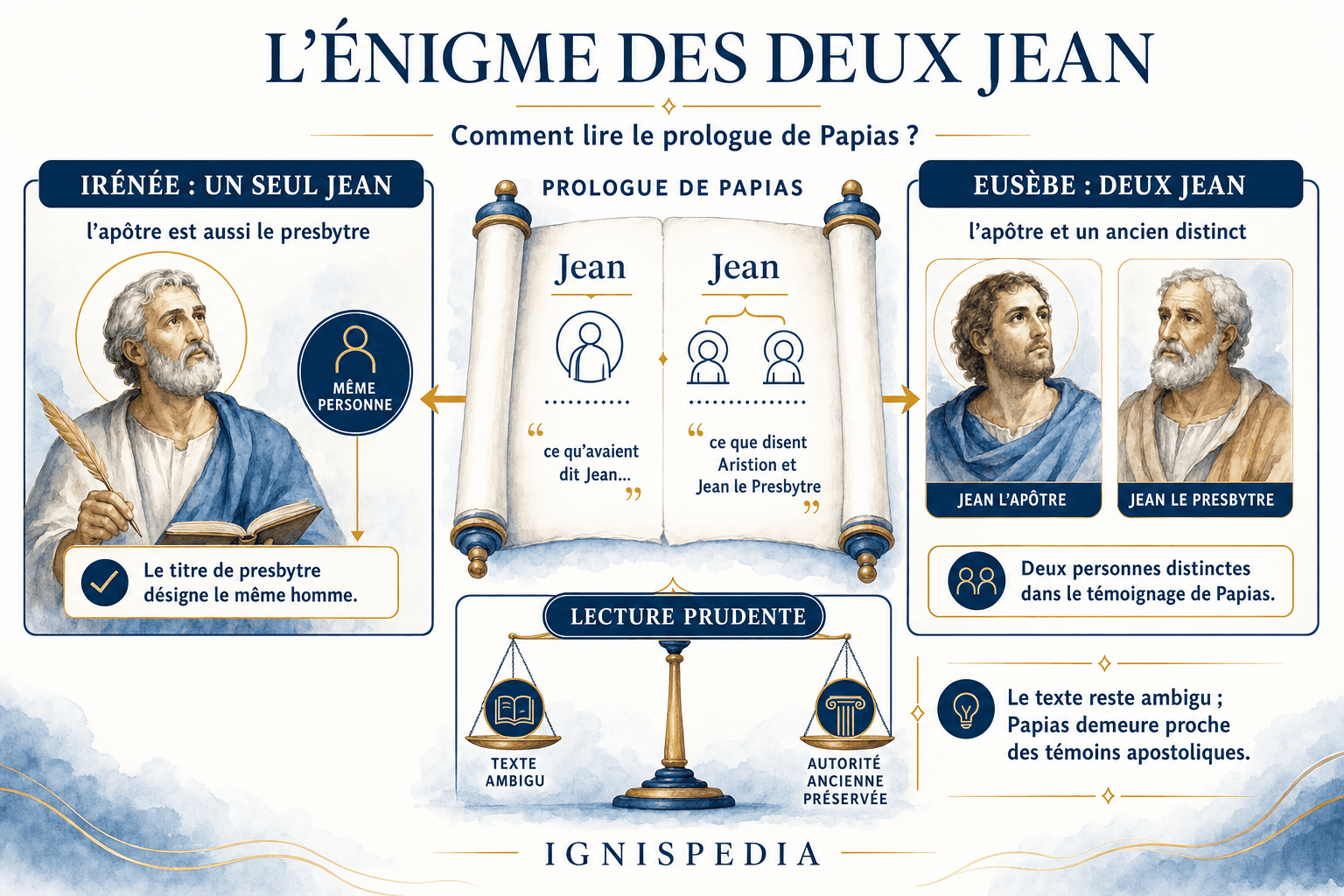 Comparação das leituras de Ireneu e de Eusébio sobre João o Apóstolo e João o Presbítero no prólogo de Pápias