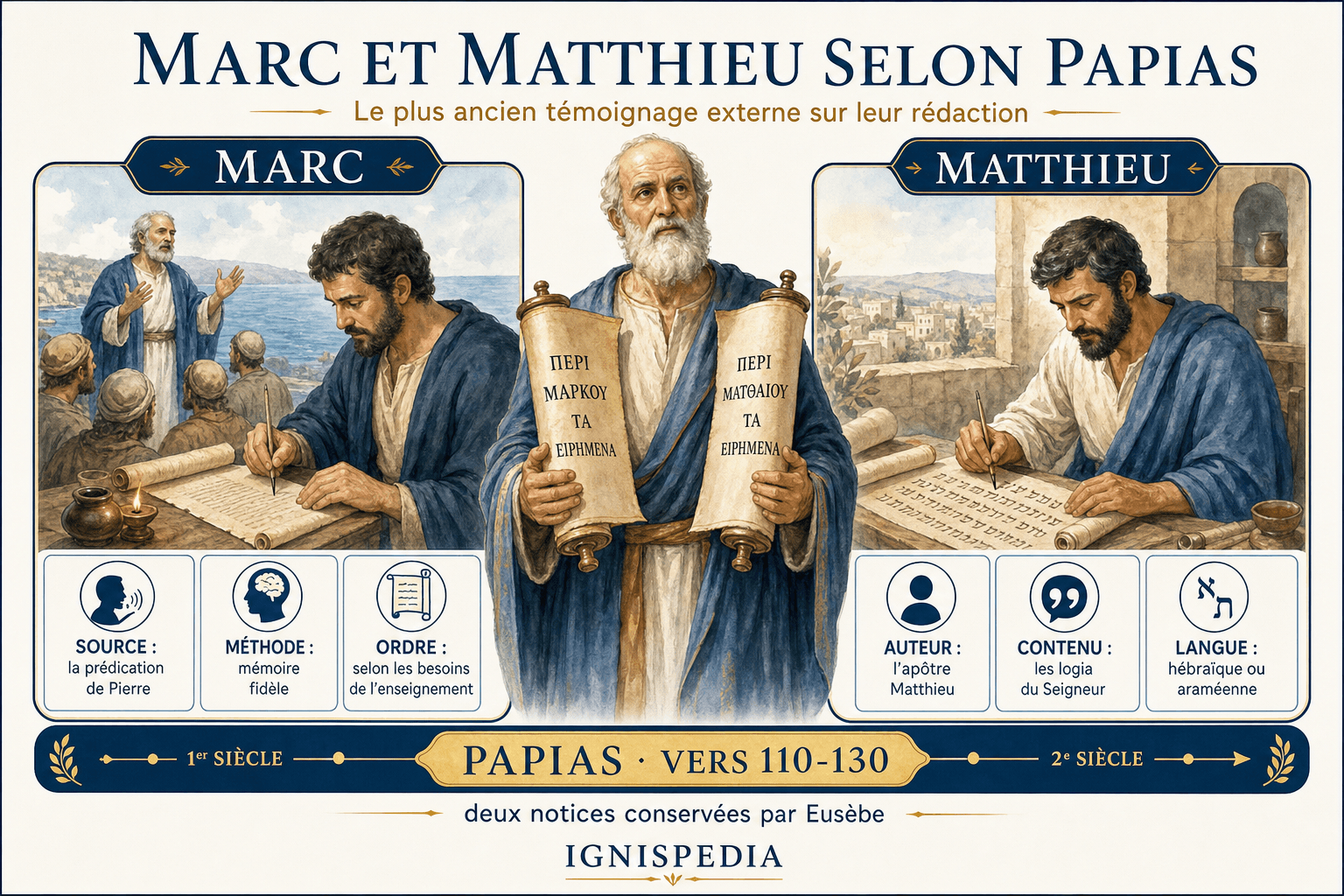Comparação do testemunho de Pápias sobre a redação dos Evangelhos de Marcos e de Mateus