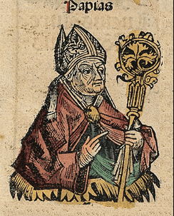 São Pápias de Hierápolis na Crónica de Nuremberga de 1493