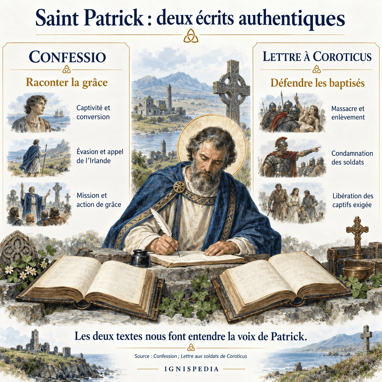 Comparaison des deux textes authentiques de Patrick : Confession et Lettre aux soldats de Coroticus