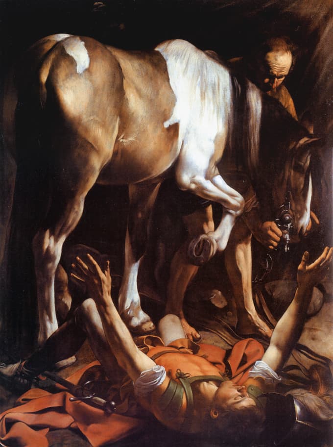 A Conversão de são Paulo, do Caravaggio, capela Cerasi em Roma