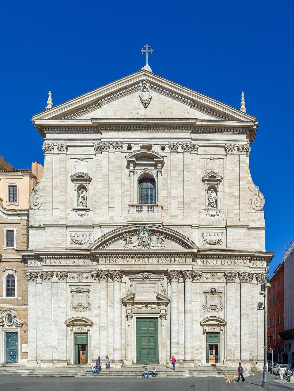 Façade de Santa Maria in Vallicella, la Chiesa Nuova, à Rome