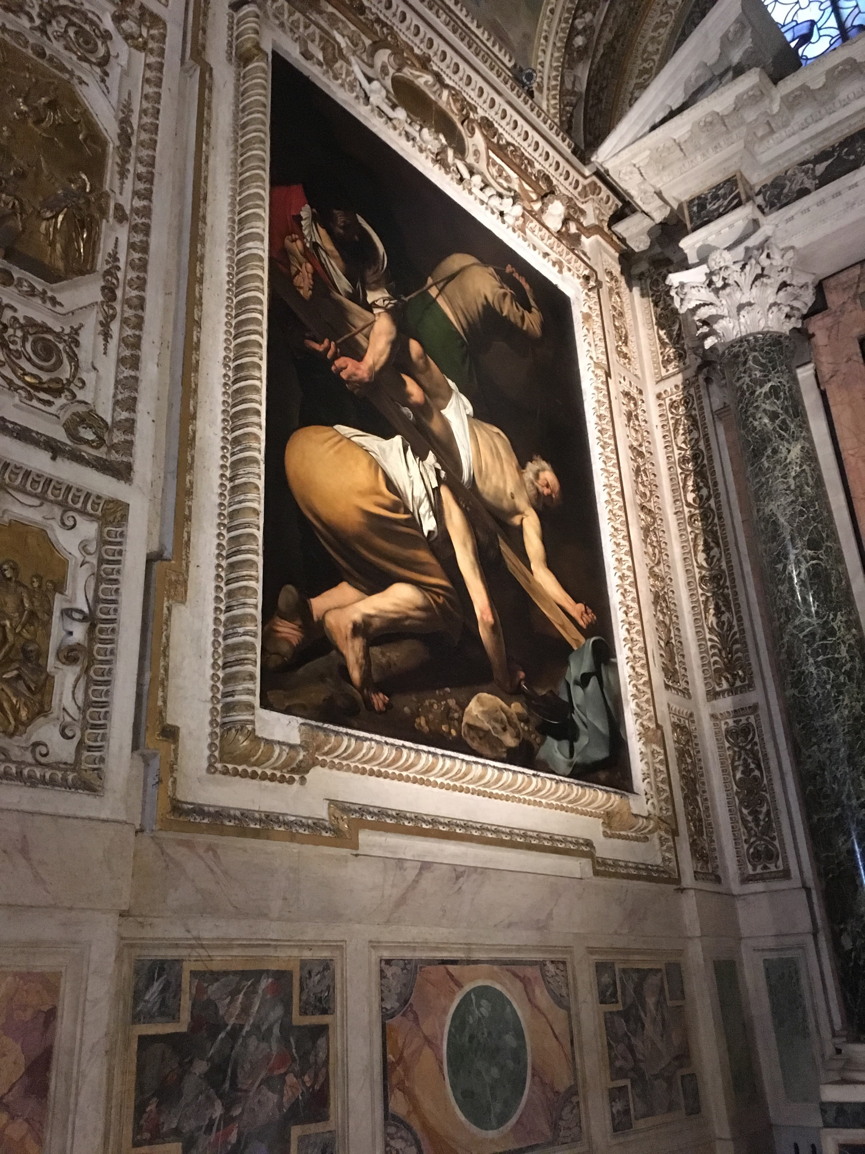 Caravaggio, A Crucificação de são Pedro, igreja de Santa Maria del Popolo em Roma