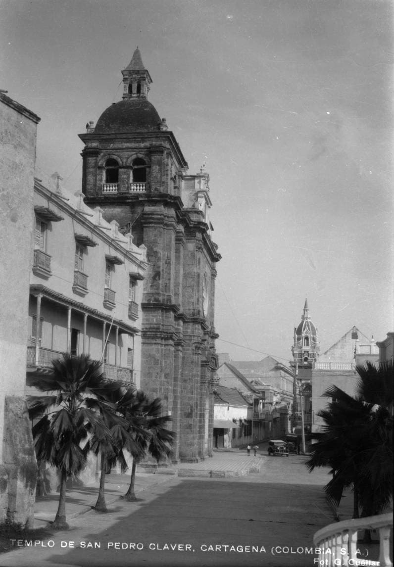 Church of San Pedro Claver in Cartagena de Indias around 1930