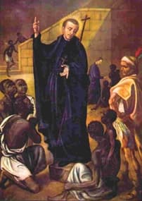 Early portrait of Saint Peter Claver in Jesuit habit