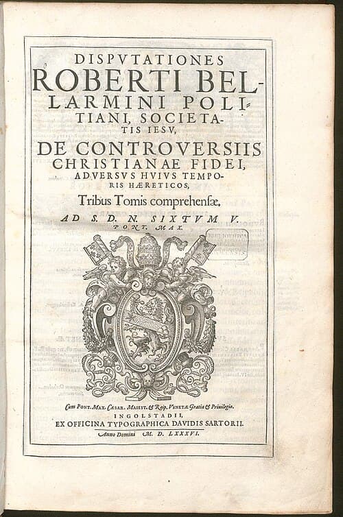 Titelblatt des ersten Bandes der Disputationes, Ingolstadt, 1586