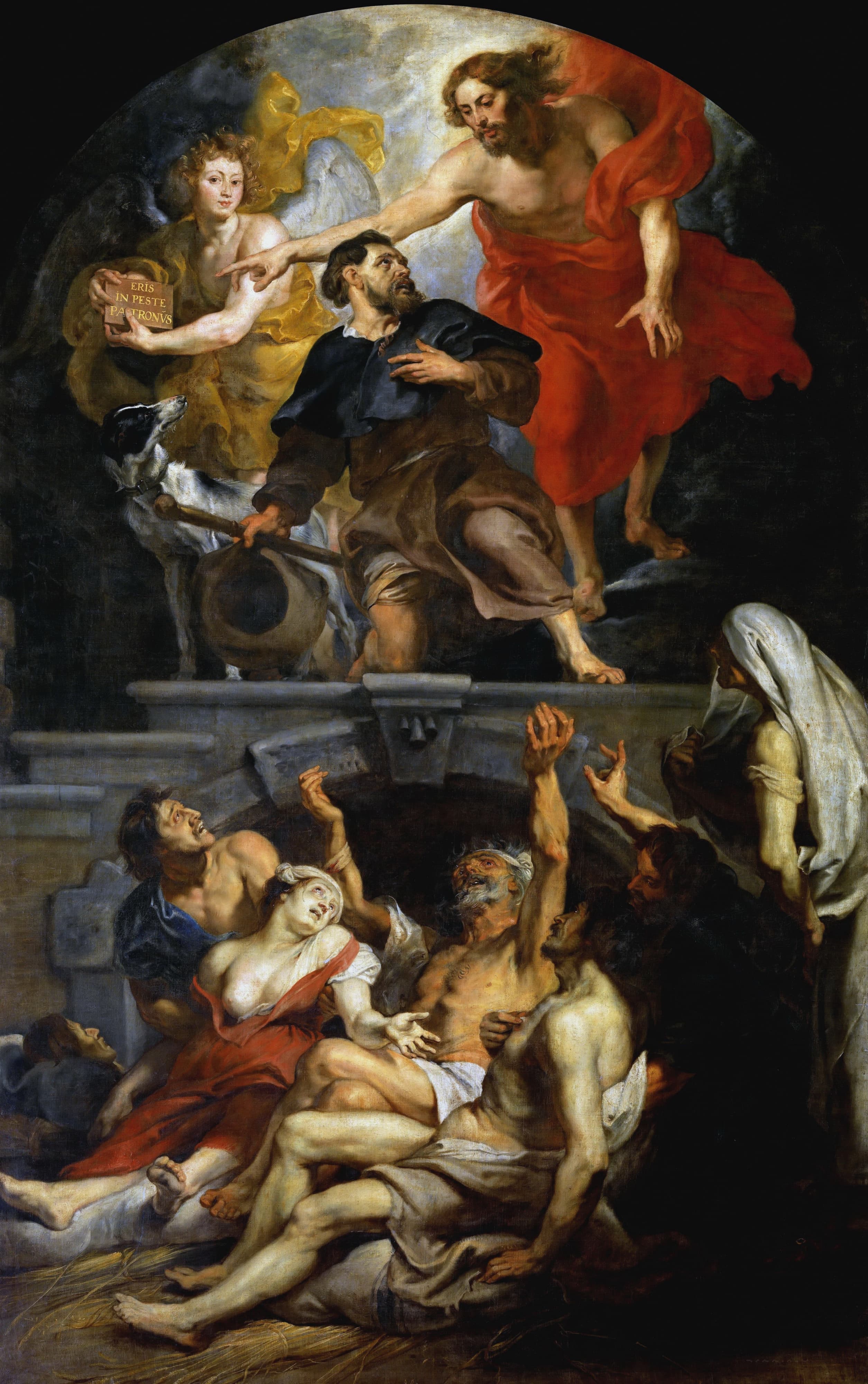 Le Christ instituant saint Roch patron des pestiférés, tableau de Pierre Paul Rubens à Alost