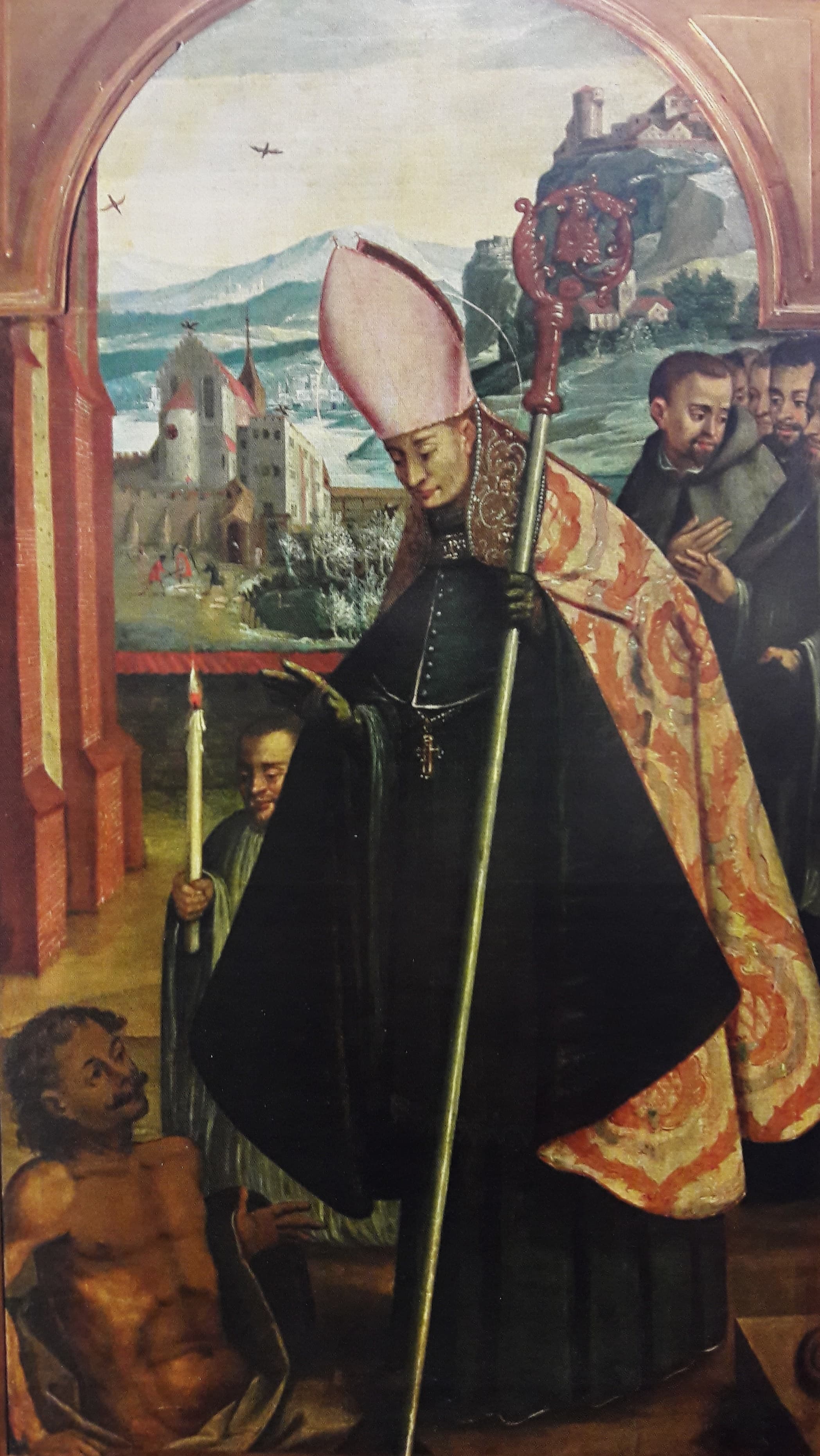 San Estanislao resucitando al caballero Piotrowin en una pintura de Izydor Leszczyński