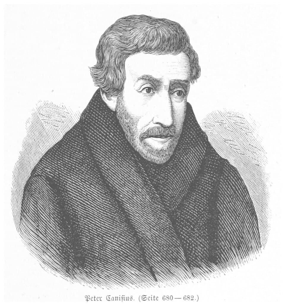 Portrait gravé de Pierre Canisius publié dans le livre de Bermann en 1880