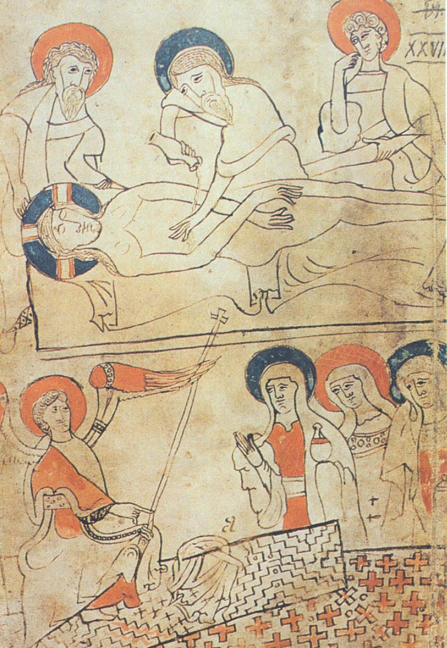 Codex Pray, folio 28 recto — manuscrit hongrois 1192-1195