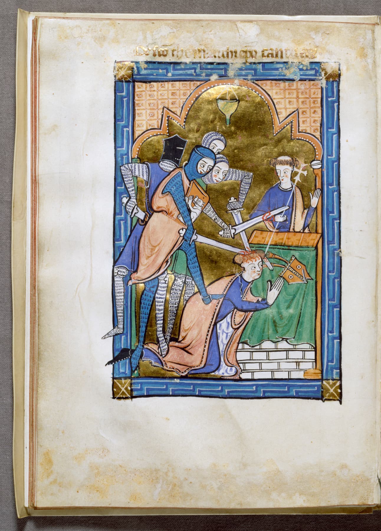 Illumination of the martyrdom of Thomas Becket kept at the Walters Art Museum