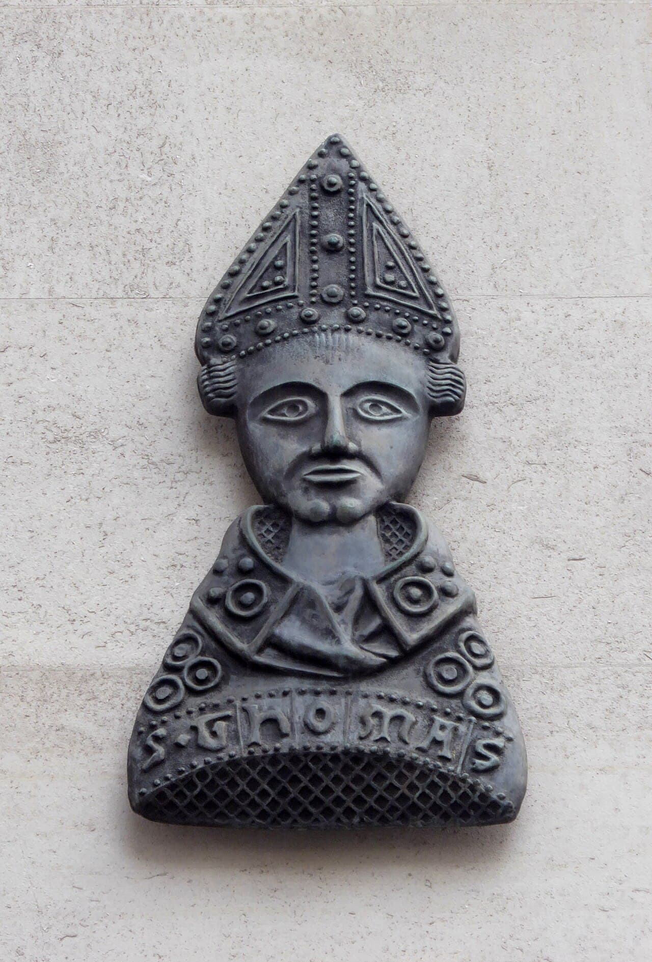Memorial marking the birthplace of Thomas Becket on Cheapside, London