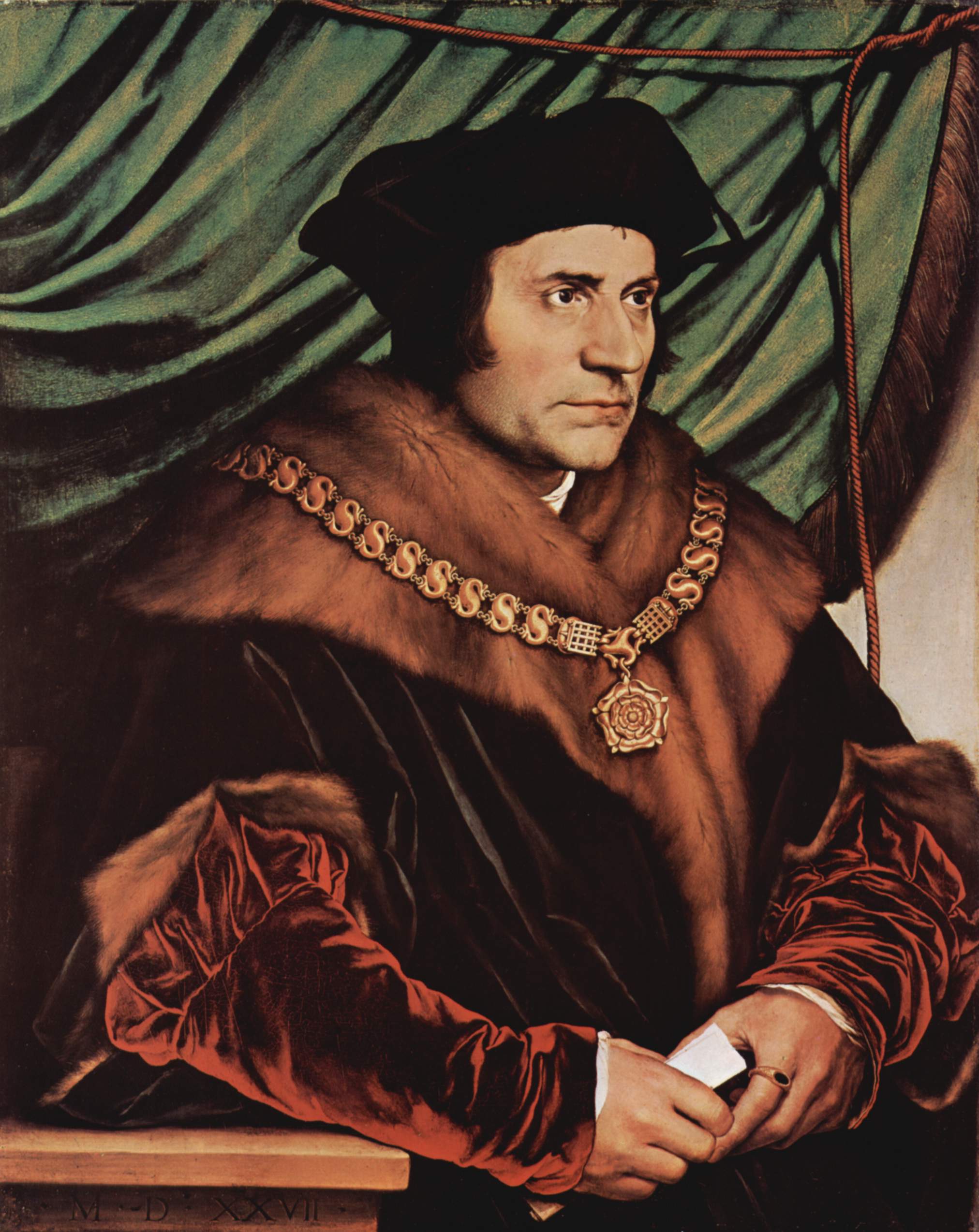 Portrait of Thomas More by Hans Holbein the Younger, 1527