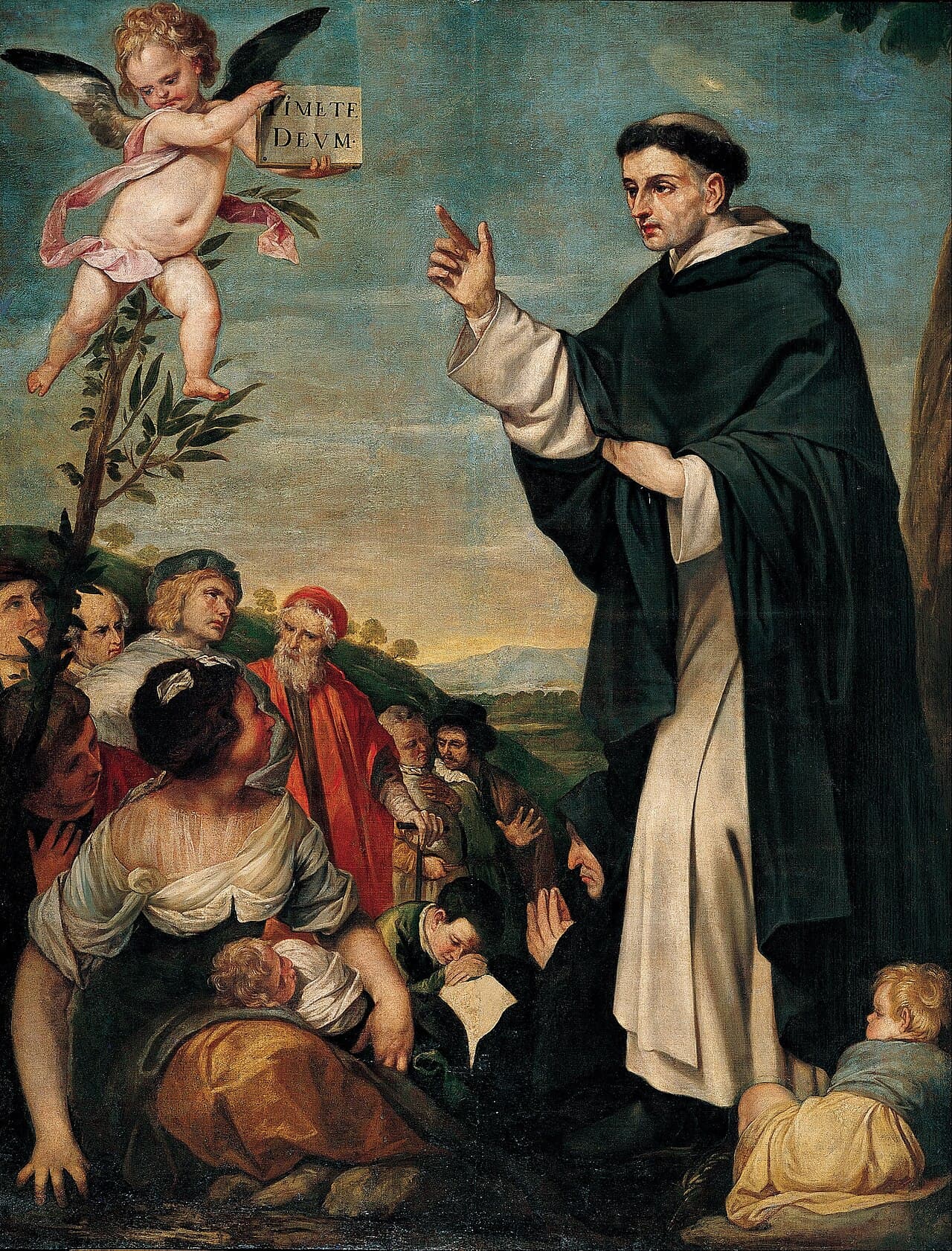 San Vicente Ferrer predicando ante la multitud, cuadro de Alonso Cano