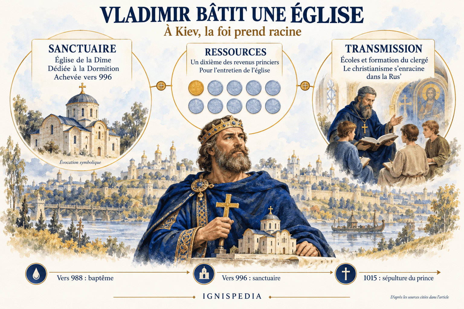 Sanctuaire, financement et écoles : les fondations chrétiennes de Vladimir