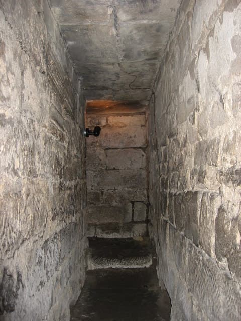 Pilgrims' passage in the Saxon crypt of Hexham Abbey