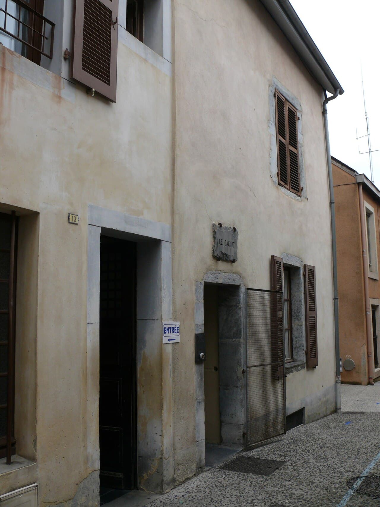 Facade of the Lourdes cachot, former jail where the Soubirous family lived