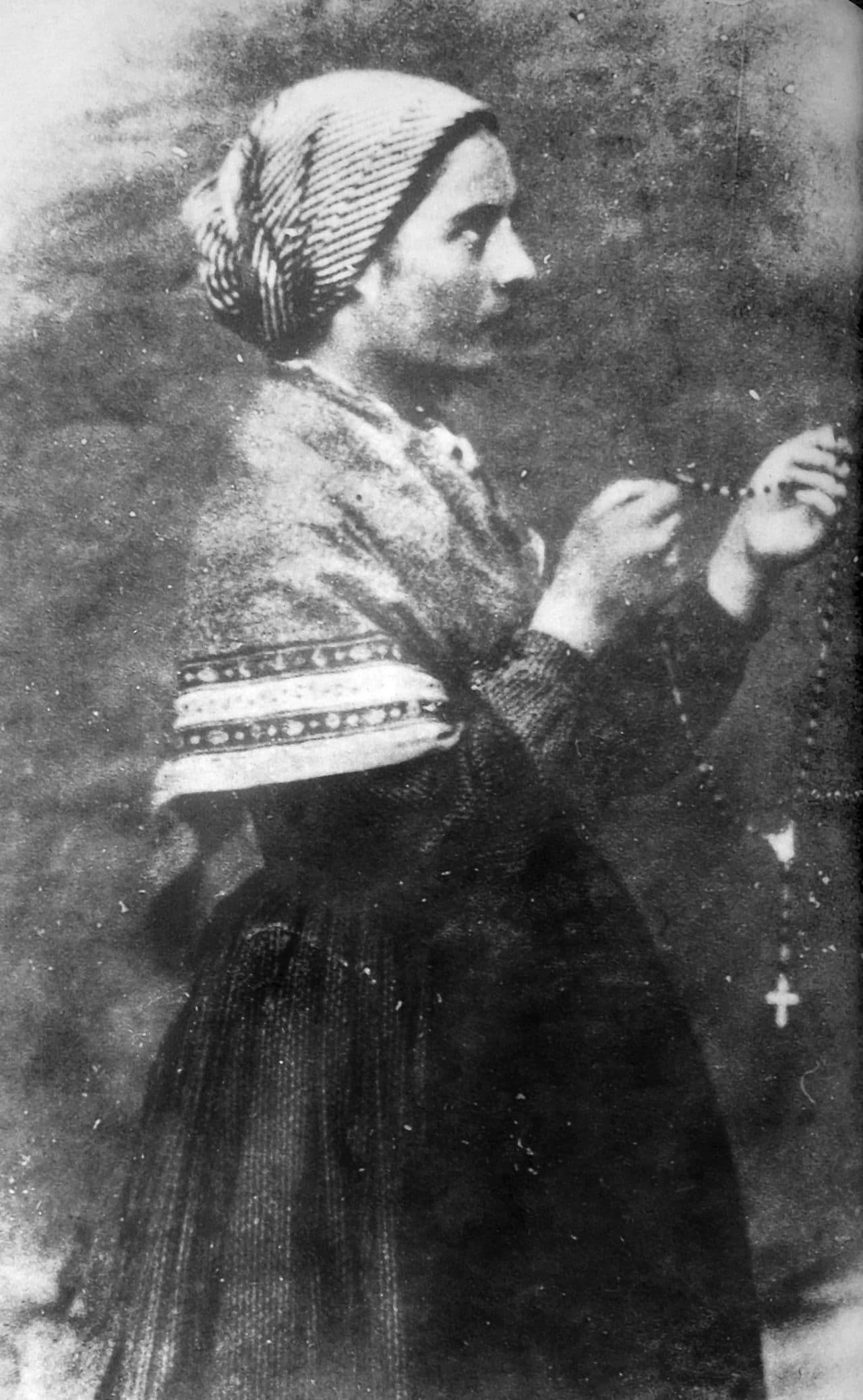 Photograph of Bernadette Soubirous in 1861, attributed to Abbé Bernadou