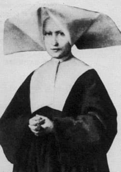 Photographic portrait of Saint Catherine Labouré wearing the cornette of a Daughter of Charity