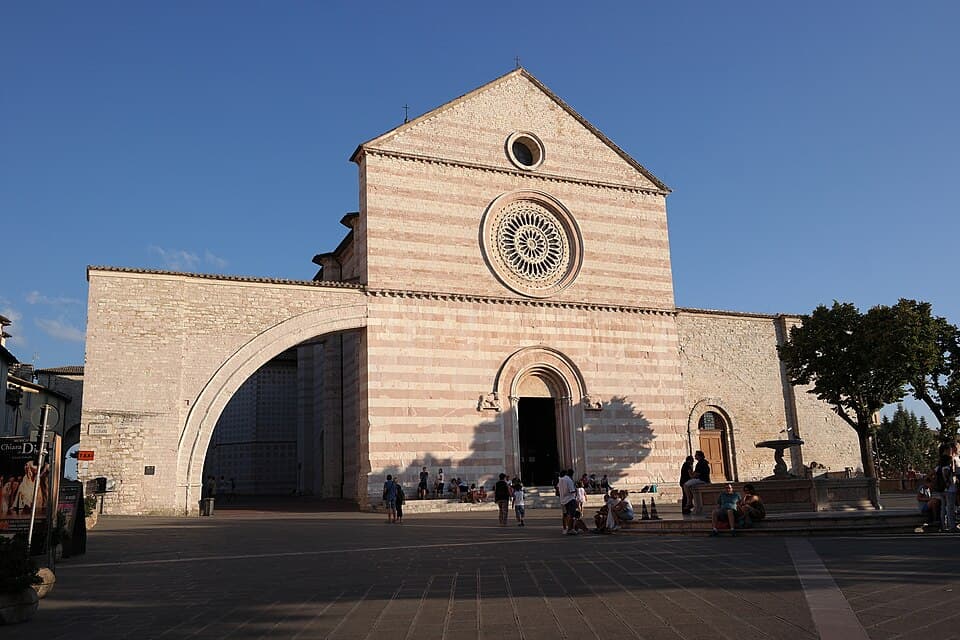 Facade of the Basilica of Saint Clare in Assisi