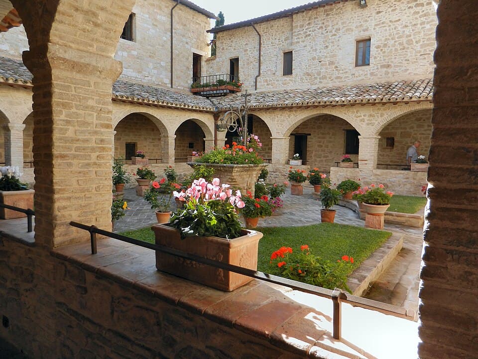 The cloister of San Damiano near Assisi