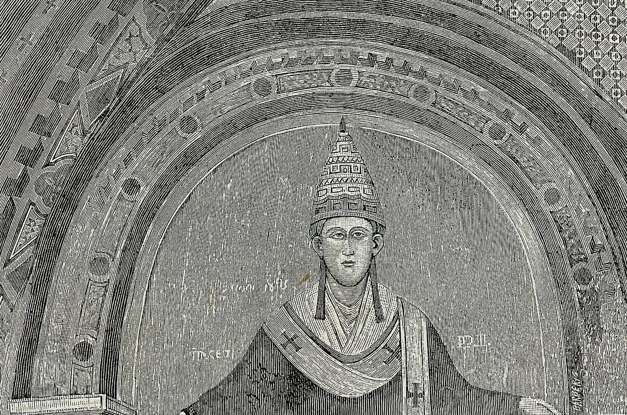 Inocêncio III, que canonizou Cunegundes em 1200, segundo o fresco do Sacro Speco de Subiaco