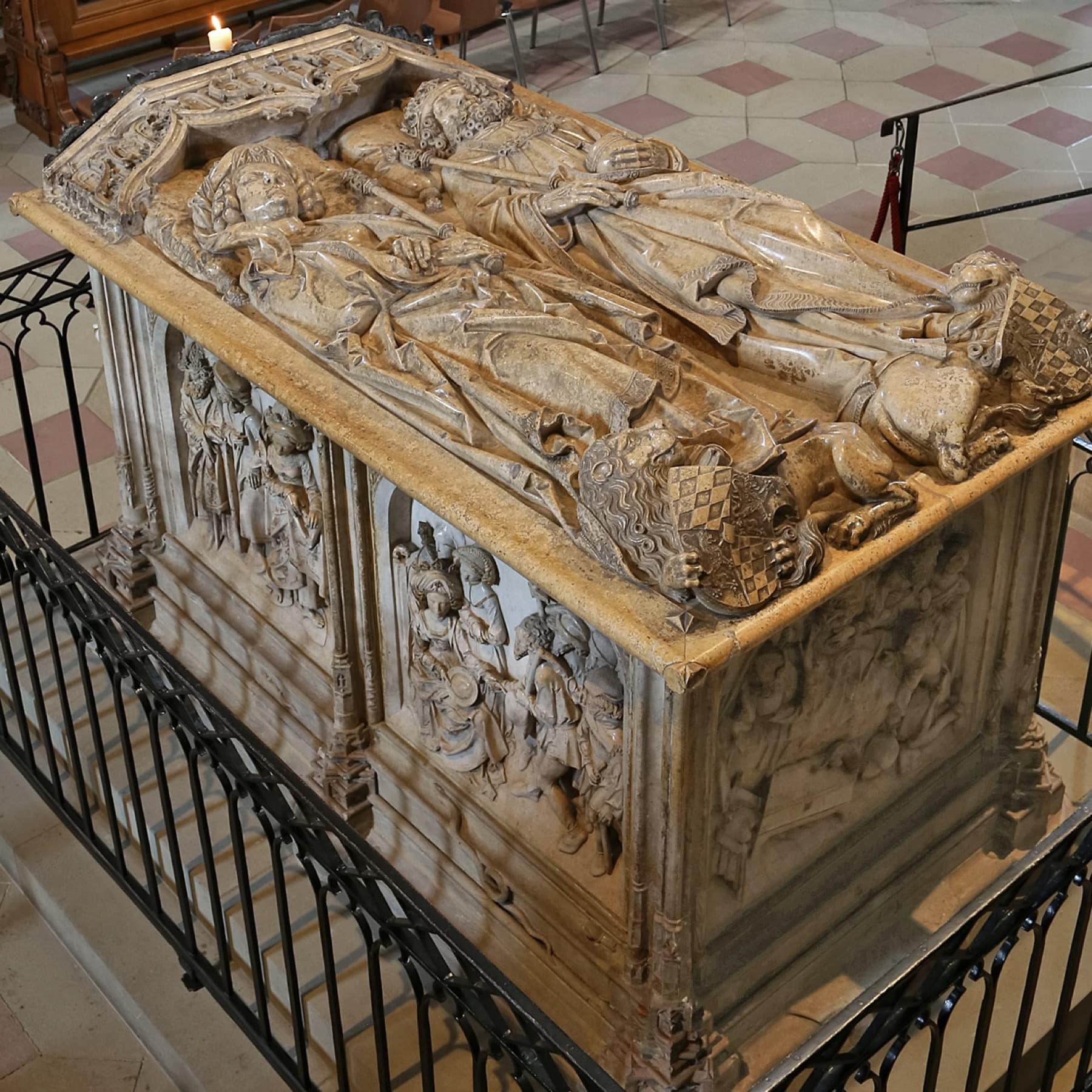 The tomb of Saint Henry II and Saint Cunigunde in Bamberg Cathedral, sculpted by Tilman Riemenschneider