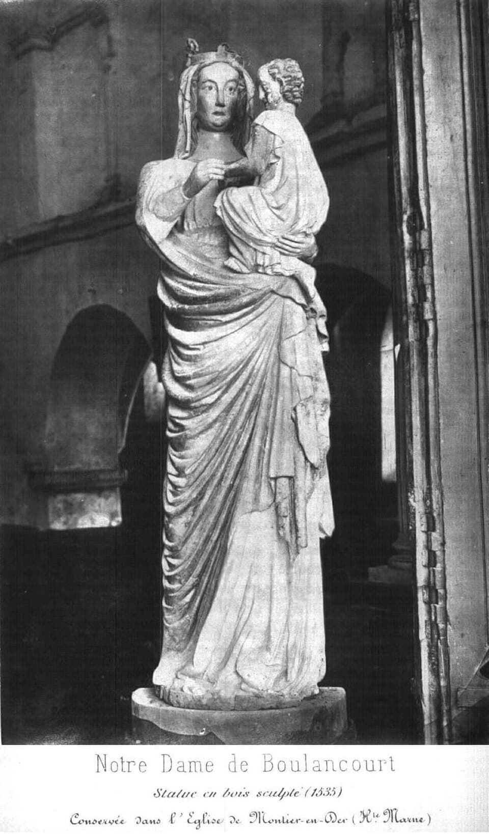 Statua della Vergine proveniente dall'abbazia di Boulancourt, conservata nella chiesa di Montier-en-Der
