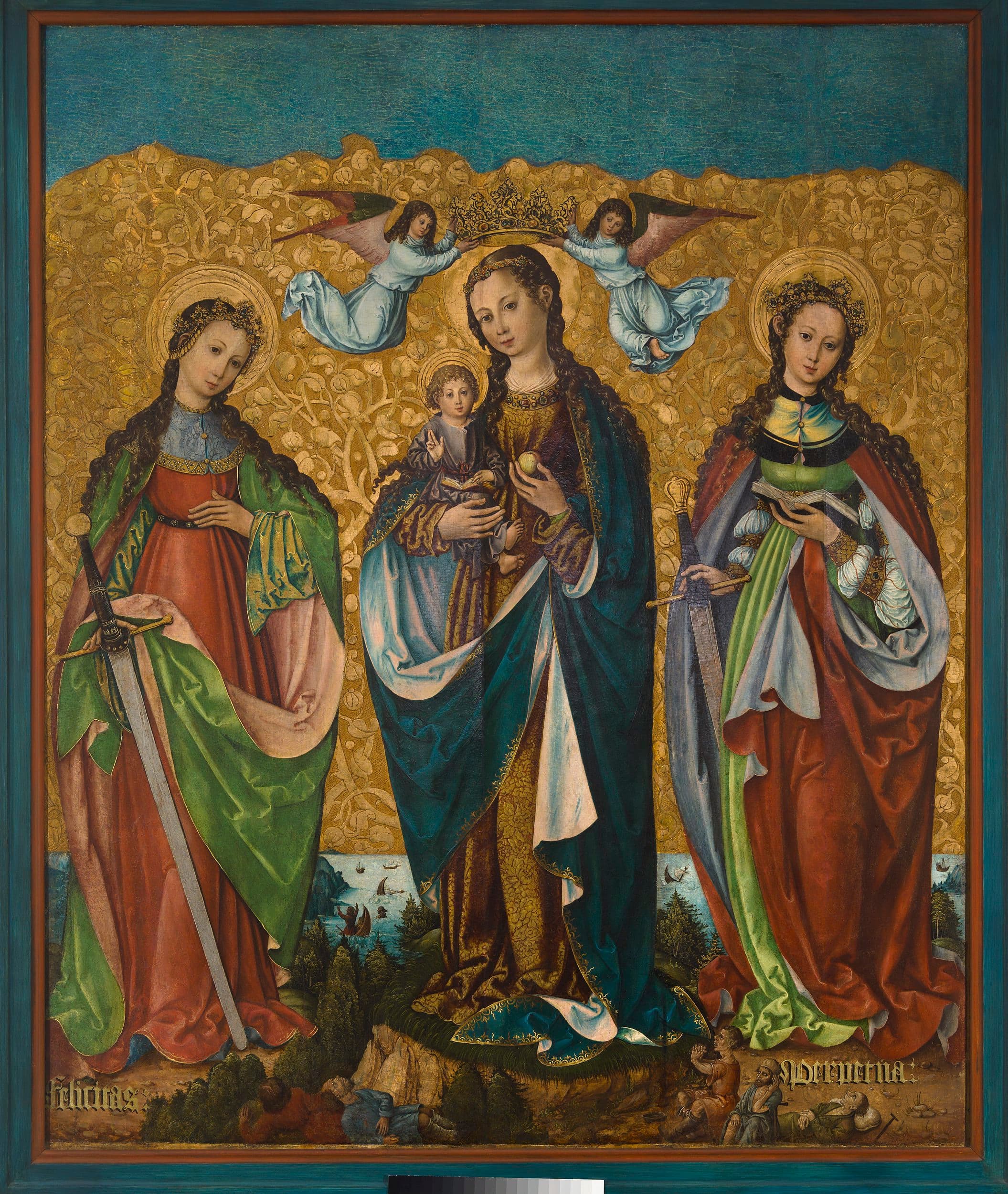 Sainte Félicité de Carthage et sainte Perpétue dans une Sacra Conversazione du début du XVIe siècle, National Museum in Warsaw