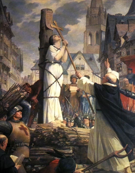 Jeanne d'Arc au bûcher de Rouen, tableau de Jules-Eugène Lenepveu