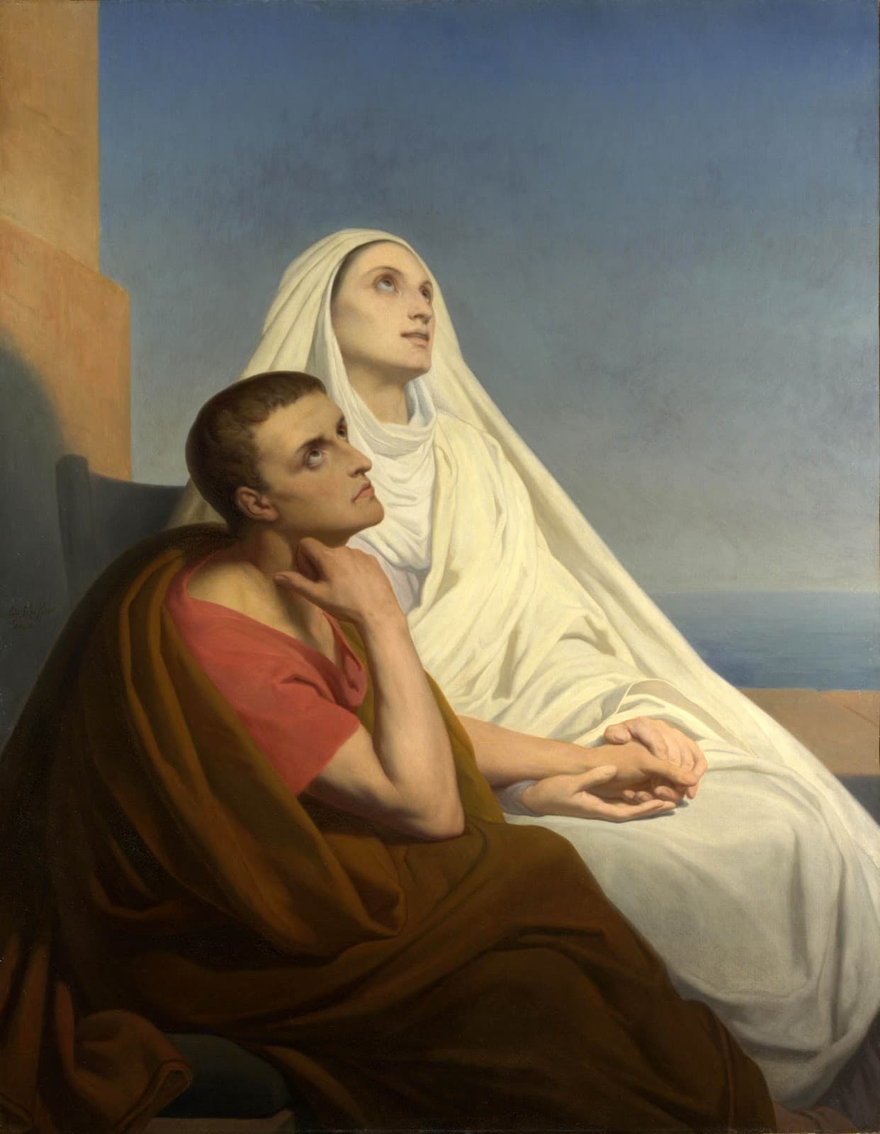 Monica e Agostino che contemplano il cielo, quadro di Ary Scheffer