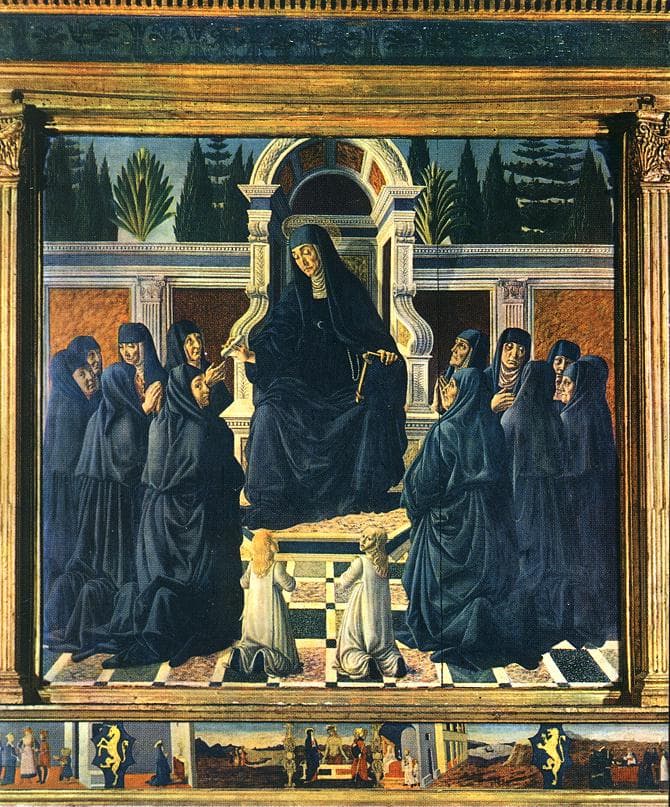 Santa Monica in trono circondata da religiose, di Francesco Botticini