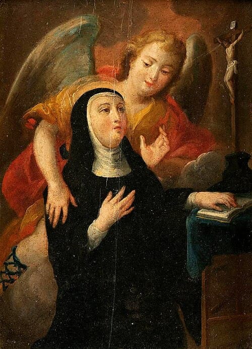 Santa Rita em oração, quadro de Juan Pedro López.