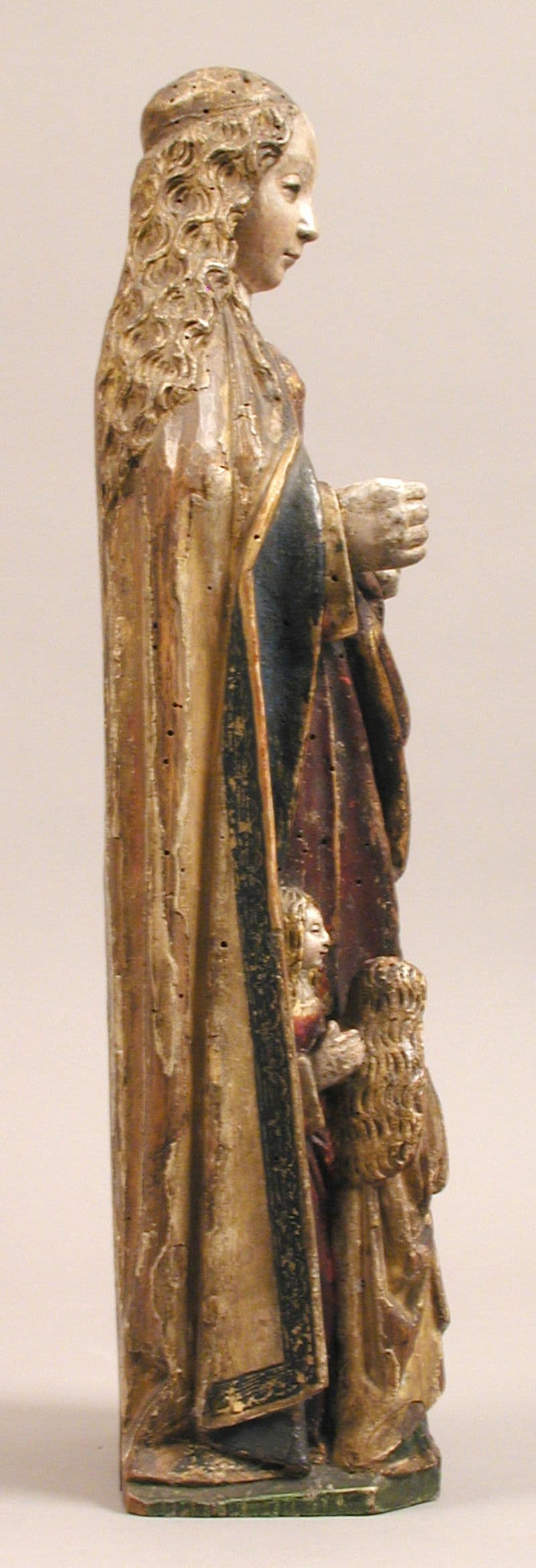 Statuette en bois de sainte Ursule accompagnée de quatre vierges martyres, Netherlandish du Sud vers 1500, Metropolitan Museum of Art.