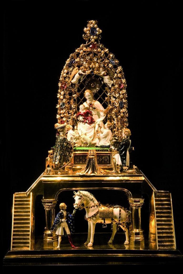 Le Cheval d’or, retable avec la Vierge et le roi Charles VI