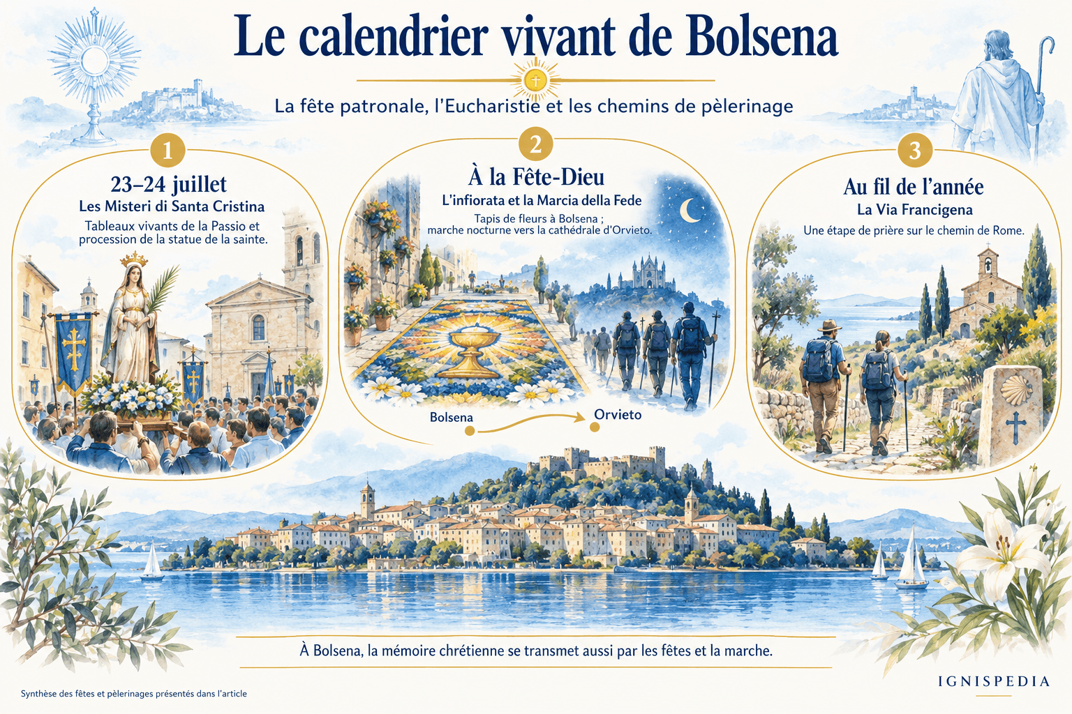 Calendario delle feste e dei pellegrinaggi del santuario di Bolsena