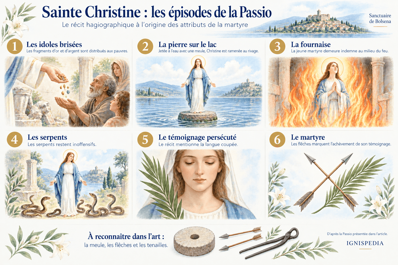 Gli episodi del racconto agiografico di santa Cristina di Bolsena