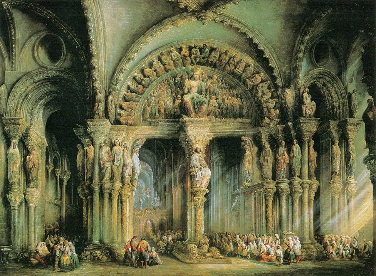 Der 1849 von Jenaro Pérez Villaamil gemalte Pórtico de la Gloria