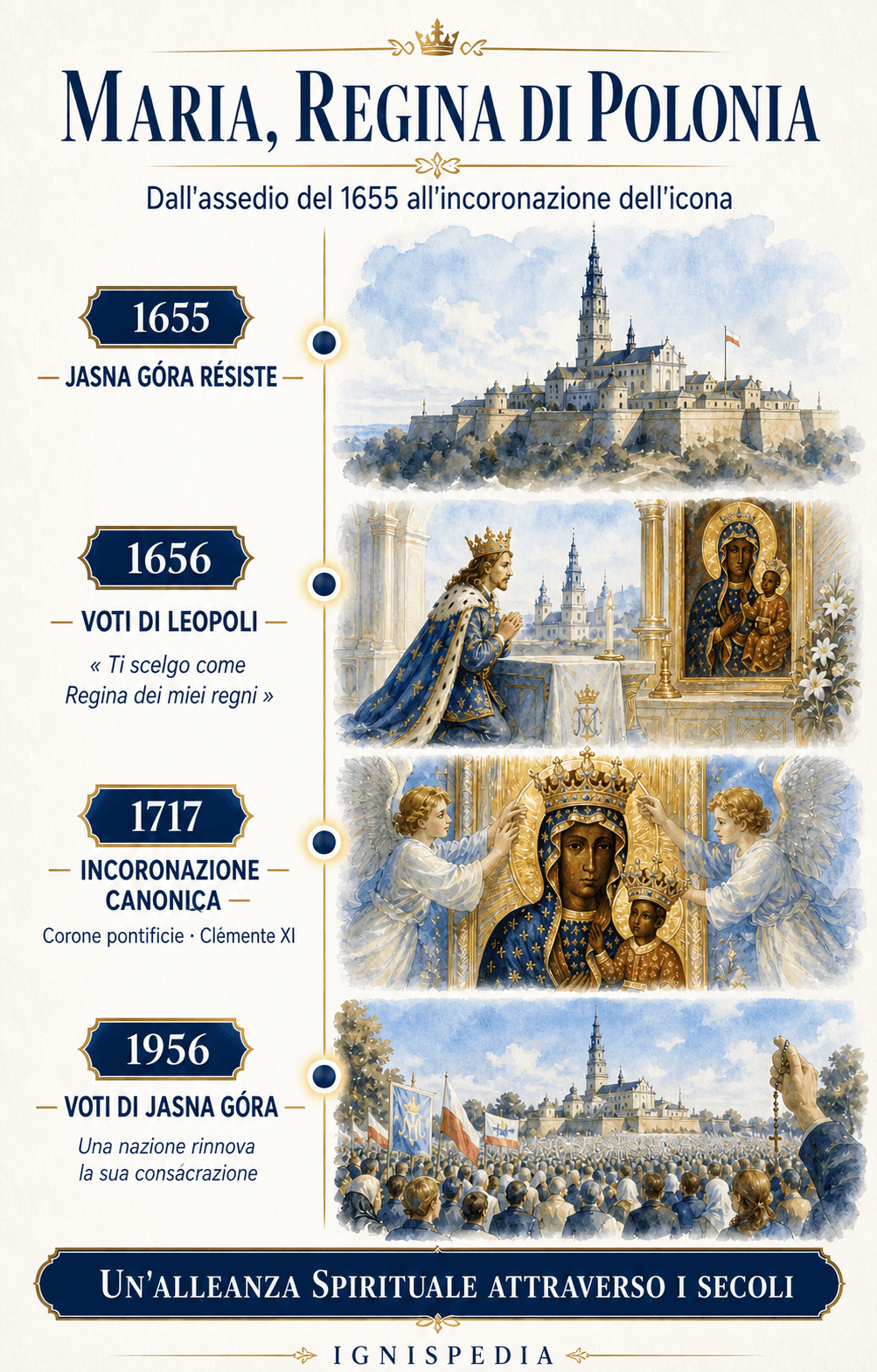 Cronologia del culto di Maria Regina di Polonia dal 1655 al 1956